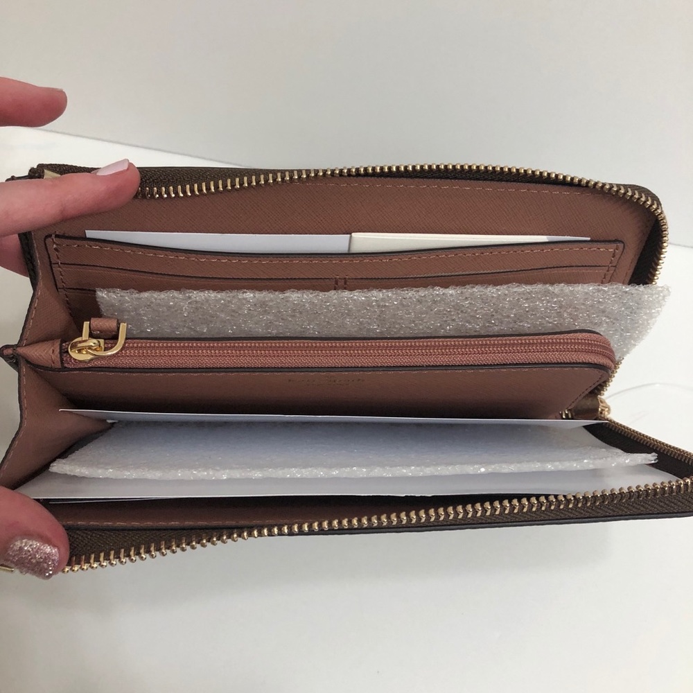Kate Spade Lzip Continental Wallet Eva Ashmetallic - Picture 8 of 15